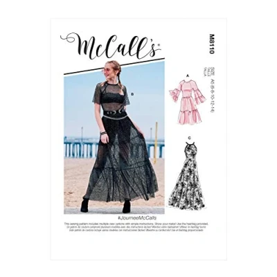 Immagine di McCall&#039;s McCall Pattern 6 8 10 12 McCalls M8110A5 Cartamodello per Abiti da Donna, 14, A5