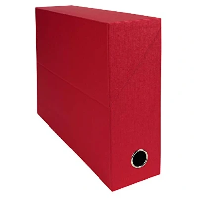 Immagine di Exacompta 89525E Scatola per progetti dorso 90mm carta rivestita in tessuto Rosso