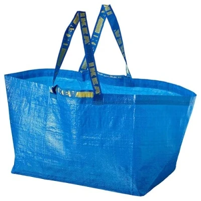 Immagine di Ikea 5 x FRAKTA Borsa portatutto grande blu 71 litri