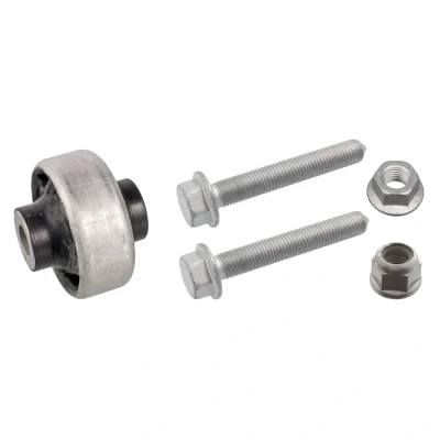 Immagine di FEBI BILSTEIN 175762 Silent Block con dado, kit bulloni/viti posteriore, Assale anteriore Sx, Dx Gomma