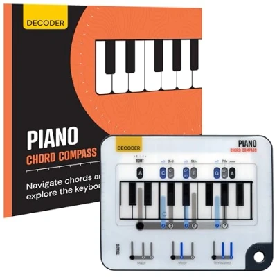 Immagine di Decoder Piano Chord Compass, strumento di apprendimento per esplorare accordi e tastiera