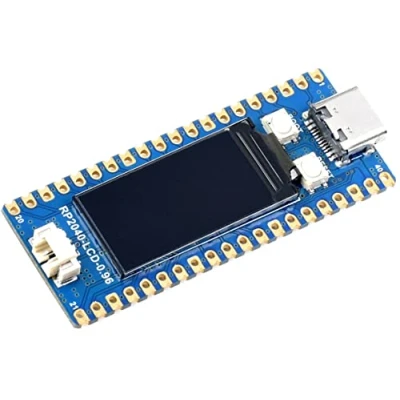 Immagine di Waveshare RP2040 MCU Board con Header Pin, Integrato 0.96 pollici LCD Display, Incorpora Raspberry Pi Chip, Processore Braccio Dual Core, Supporto MicroPython, C/C++