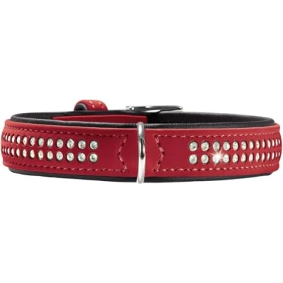 Immagine di Hunter Softie Deluxe Collare per Cani, Rosso/Nero, Regolabile: 33 39 cm, 2,2 cm Larghezza