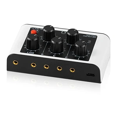 Immagine di Mini stereo 4 canali linea mixer cuffie monitoraggio club Live Studio registrazione