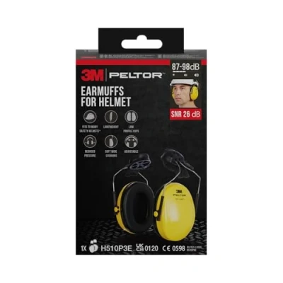 Immagine di 3M Peltor Optime Cuffie auricolari confortevoli per elmetto H510P3 (87 98 dB)