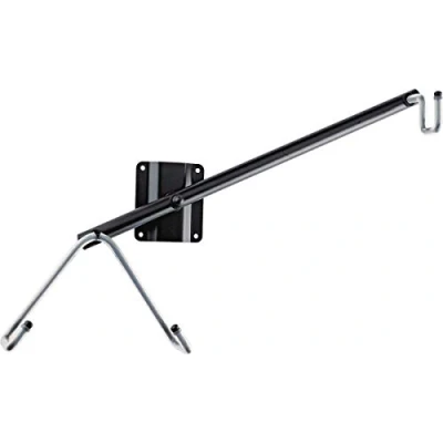 Immagine di K&amp;M 16295 supporto da parete per chitarra elettrica, nero inclinata staffa d&#039;appoggio regolabile a 360 in acciaio