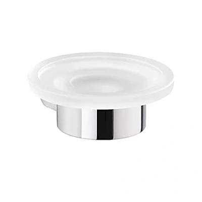 Immagine di Gedy G Kuala Lumpur Porta Sapone, Colore Cromo, Componenti Realizzati in Cromall, Ottone e Vetro, Garanzia 2 Anni, Misure 4 x 11 11,2 CM Peso 0,368 kg, Design R&amp;S, Cromato, Unica