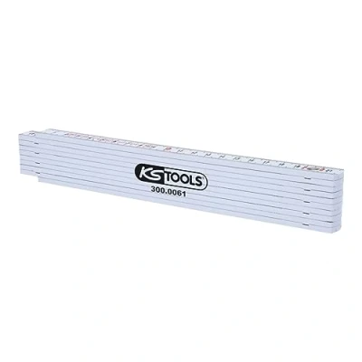 Immagine di KS Tools 300.0061 Metro pieghevole in plastica, bianco, 2m
