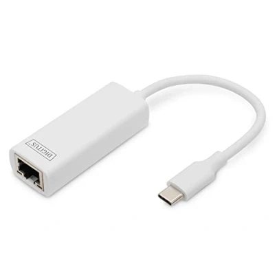 Immagine di Digitus Rete, USB 3.2 Gen 1 (USB 3.0) Adattatore [1x Spina C 1x Presa RJ45] DN 3024 Schermato