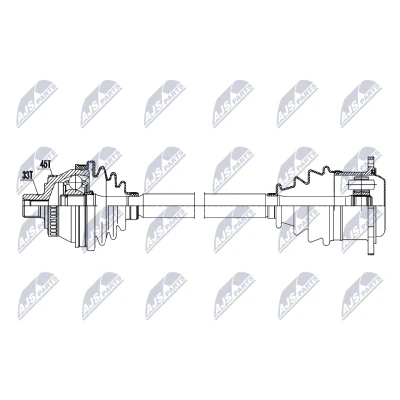 Immagine di NTY NPW AU 095 Albero motore / Semiasse Assale anteriore Dx 620mm Cambio manuale VOLKSWAGEN: Passat B5 GP Variant, Variant
