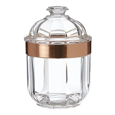 Immagine di Premier Housewares Contenitore Trasparente, Acrilico, Oro Rosa, Small