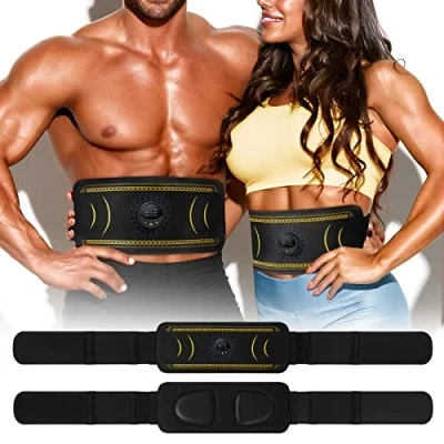 Immagine di Electroestimulador Muscular Abdominales, Cintura Addominale per Muscoli, Addominali Elettrostimolatore, EMS Addominal Trainer con 6 modalità e 8 intensità, USB Stimolatori Elettrici Portatili ABS