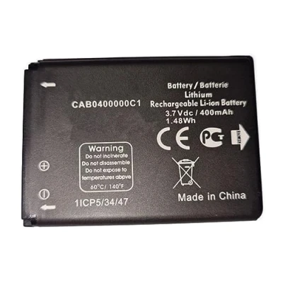 Immagine di Bestome Batteria di ricambio compatibile con CAB0400000C1 CAB22B0000C1 One Touch OT 208 232 1040X 1016D 1035D 1042D 1046D 1052D 1011D 1050D 1009X 1ICP5/34/34/34/34/4/4/4/4 7 3.7 V, 400 mAh