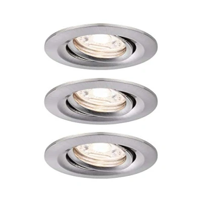 Immagine di Paulmann 92973 EBL Nova mini Plus Coin Lampada LED da incasso Kit 3 (monocolore) 4.20 W Ferro