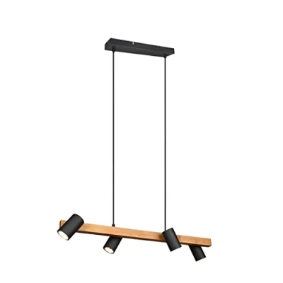 Immagine di Trio Lampade a Sospensione, Legno/Colore Nero Opaco