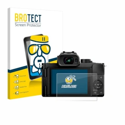 Immagine di brotect Pellicola Protettiva Vetro per Panasonic Lumix DC G100D Protezione Schermo [Durezza Estrema 9H, Chiaro]