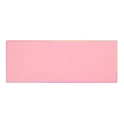 Immagine di MARSGAMING MMP224, tappetino da gioco XXL, 880 x 330 mm, design con bordi Rainbow, base antiscivolo in gomma naturale, superficie nanotessile ad alta precisione, per mouse flessibile, rosa