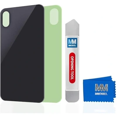 Immagine di MMOBIEL Coperchio Posteriore Vetro Vero Compatibile con iPhone X 5.8 Pollici (Space Grey) incl. Attrezzi