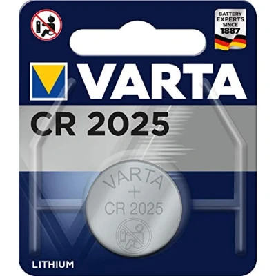 Immagine di Varta CR2025 litio 3 V Non Ricaricabile Batteria Ricaricabile, Button/Angolo, V, Batterie al (CR2025, Silver, 20 mm)