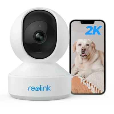 Immagine di Reolink 2K Telecamera WiFi Interno, Videocamera Sorveglianza Interno 2,4 GHz, 355Pan/50Tilt, 360 Visuale, Audio a 2 Vie, Visione Notturna, Rilevazione di Persone/Pet, Baby Monitor, E1 3MP