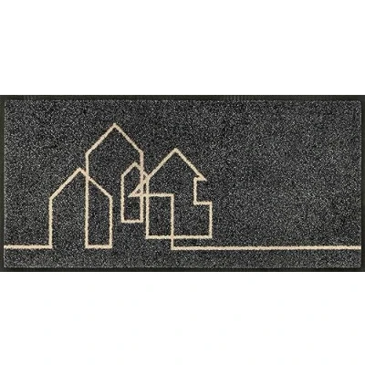 Immagine di Wash+Dry Linestreet Zerbino lavabile per interni ed esterni, 35 x 75 cm, colore: Grigio