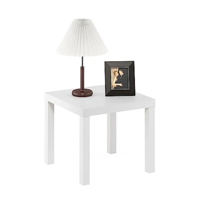 Immagine di Furinno Classic Homey Tavolino Quadrato, Legno ingegnerizzato, Bianco, 1 Confezione