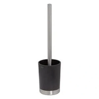 Immagine di Tiger Tune Scopino e Portascopino da WC Indipendente, con un Retro Autoadesivo 3M Resistente, ABS, Ottone (Spazzolato), Nero, 9,1 x 37,9 cm