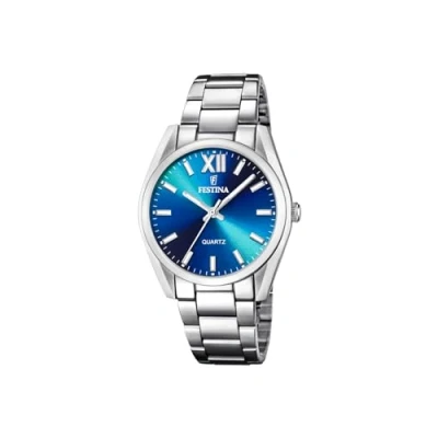 Immagine di Festina Orologio da donna F20622 Boyfriend con cassa in acciaio inossidabile 316l argento e cinturino argento, Turchese, Bracciale