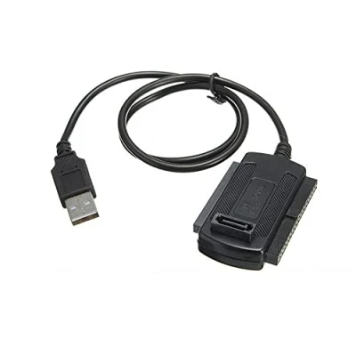 Immagine di B95S Cavo adattatore 3 in 1 da USB 2.0 a IDE/SATA 2,5&quot;/3,5&quot;, maschio IDE/SATA, velocità di trasferimento fino 480 MBps, 50 cm