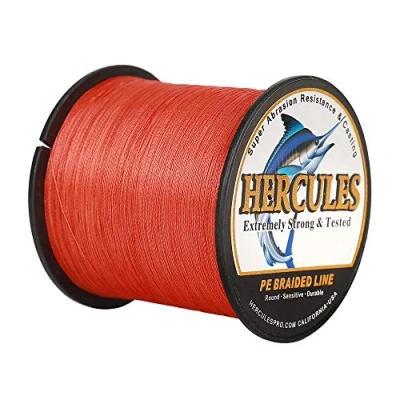 Immagine di HERCULES Filo da pesca intrecciato a 4 fili, 100 2000m, 6 100lb, super morbido, polietilene, Lenze intrecciate per con lenza, riva, in mare, barca