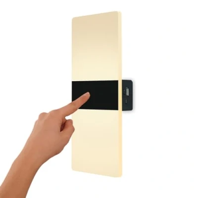 Immagine di VOMI Lampada da Parete Batteria Ricaricabile USB Applique Interno Senza Fili Magnetica con Interruttore, 3 Luminosità Regolabile Touch Control Luci a per Corridoio Scale