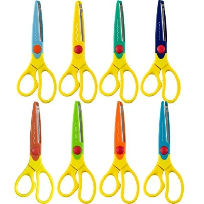 Immagine di kwb set di forbici artigianali per bambini, 9 pezzi, incl. 8 colorate, lunghezza 16,5 cm