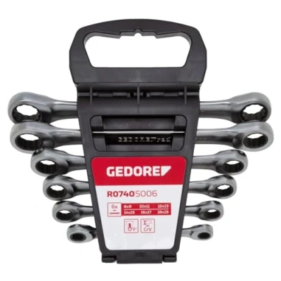 Immagine di Gedore RED R07405006 3300898 Kit di chiavi a cricchetto doppio 6 parti