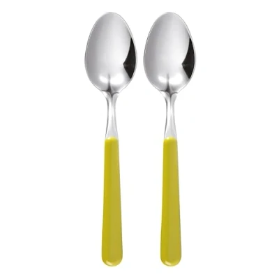 Immagine di Excelsa Set Cucchiai in Acciaio Inox, Verde, 2 Pezzi