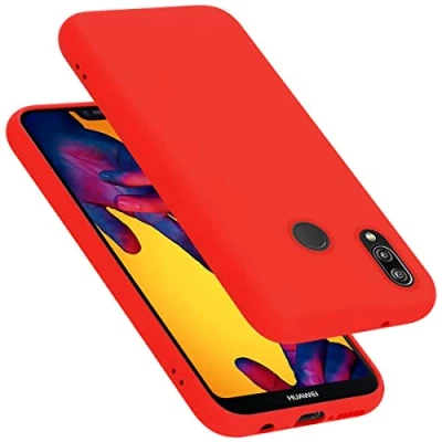 Immagine di Cadorabo Custodia per Huawei P20 LITE/NOVA 3E in LIQUID ROSSO Morbida Cover Protettiva Sottile di Silicone TPU con Bordo Protezione Ultra Slim Case Antiurto Gel Back Bumper Guscio