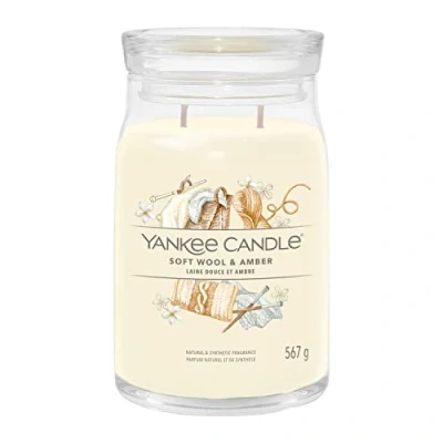 Immagine di Yankee Candle Large with 2 wicks Soft Wool &amp; Amber 16 cm / ø 9