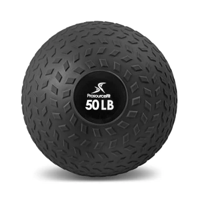 Immagine di ProsourceFit Slam Medicine Balls Smooth and Tread Textured Grip Dead Weight for Strength Conditioning Exercises, Cardio Core Workouts, Blue, 25 LB