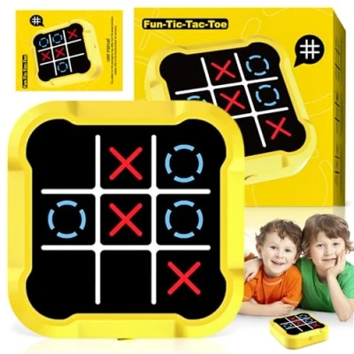 Immagine di Gioco Tic Tac Toe, Tris Elettronico Elettronico, Console Portatile per Puzzle 3 In 1, Gi oco Elett ronico Educativo, Giochi da Viaggio Portat ili Bambini e Adulti