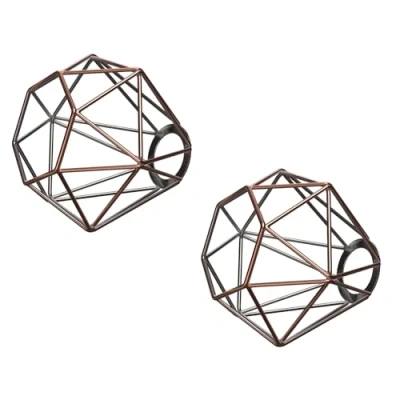 Immagine di ledscom.de 2 pezzi paralume a gabbia, bronzo, 155mm Ø