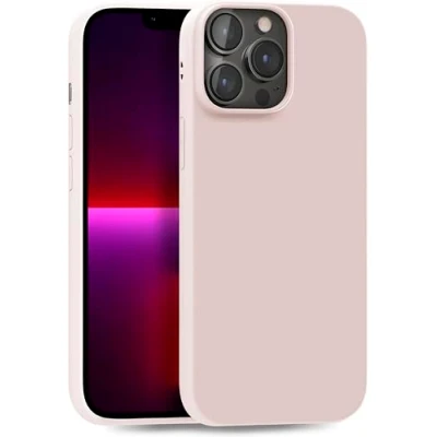 Immagine di MyGadget Cover per iPhone 13 Pro Max Custodia Protettiva in Silicone Morbido Case TPU Flessibile Protezione Antiurto &amp; Antigraffio Rosa pallido