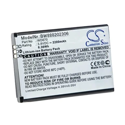 Immagine di vhbw batteria sostituisce ZTE WD670 per hotspot modem router portatile (2200mAh, 3,8V, Li Ion)
