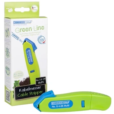 Immagine di WEICON Tools Coltello per cavi n. S 4 28 Multi Green Line Materie prime sostenibili con funzione di spelatura nell&#039;alloggiamento
