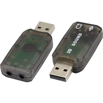 Immagine di zdyCGTime Scheda audio stereo USB 5.1 esterna,Adattatore virtuale a canali da 2.0 3D,Compatibile con Windows e Mac, PC, Notebook.Plug and play.(2 pezzi/nero)