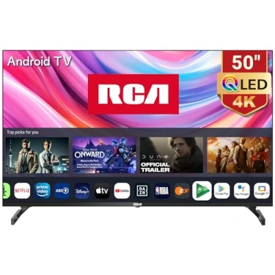 Immagine di RCA RAQ50UN1 TV QLED 50 Pollici (126 cm) 4K UHD Smart Android Aver HDR Google Assistant Dolby Audio WiFi Bluetooth Youtube Netflix Prime Video VEVO Disney+