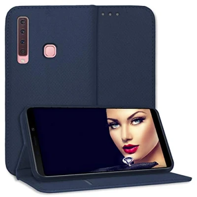 Immagine di mtb more energy® Custodia Cover Bookstyle per Samsung Galaxy A9 2018 SM A920(F/DS) 6.3&#039;&#039; blu pelle sintetica Portafoglio protettiva