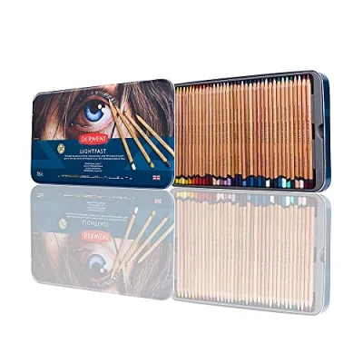 Immagine di Derwent Lightfast Set di 72 Matite Resistenti alla Luce con Anima Rotonda da 4 mm, Resistenza Elevata del Nucleo e Consistenza Cremosa, Adatte al Disegno Colorazione