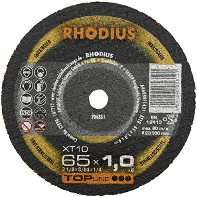 Immagine di Rhodius XT10 MINI 205067 Disco di taglio dritto 100 mm 1 pz. Acciaio inox,