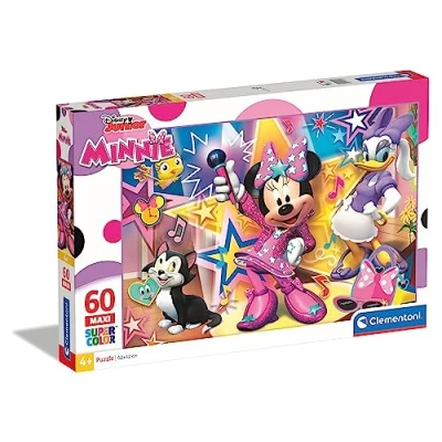 Immagine di Clementoni Mickey &amp; Friends Supercolor Puzzle Minnie Happy Helper 60 pezzi Maxi, Multicolore, 26443