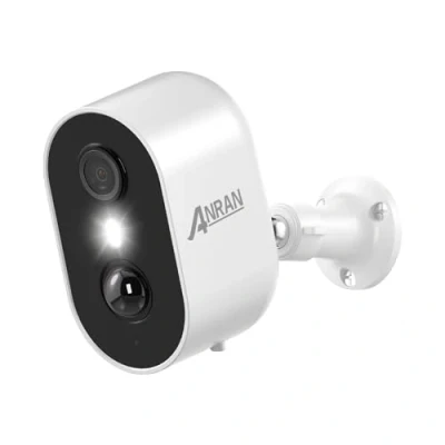 Immagine di ANRAN Telecamera Wi Fi Esterno Batteria Senza Fili, 2K Videocamera Sorveglianza con Visione Notturna a Colori, Impermeabile, Rilevamento del movimento, Audio Bidirezionale, Alexa Supporta,C2 Bianco