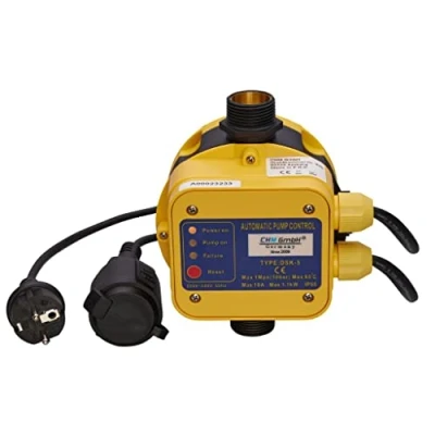 Immagine di CHM GmbH® Interruttore automatico per pompa da giardino max. 1,1 Kw con protezione funzionamento a secco, regolatore di pressione, controllo